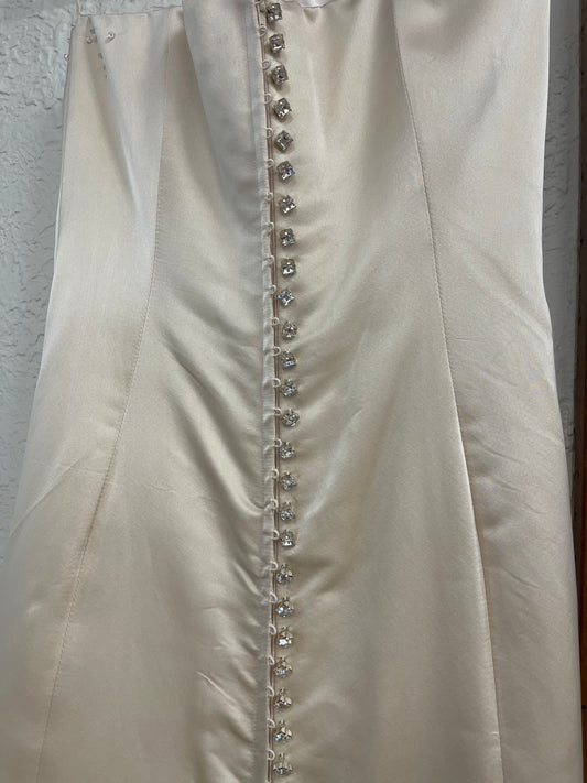 Vintage Luisa Manea Cream Strapless Gown