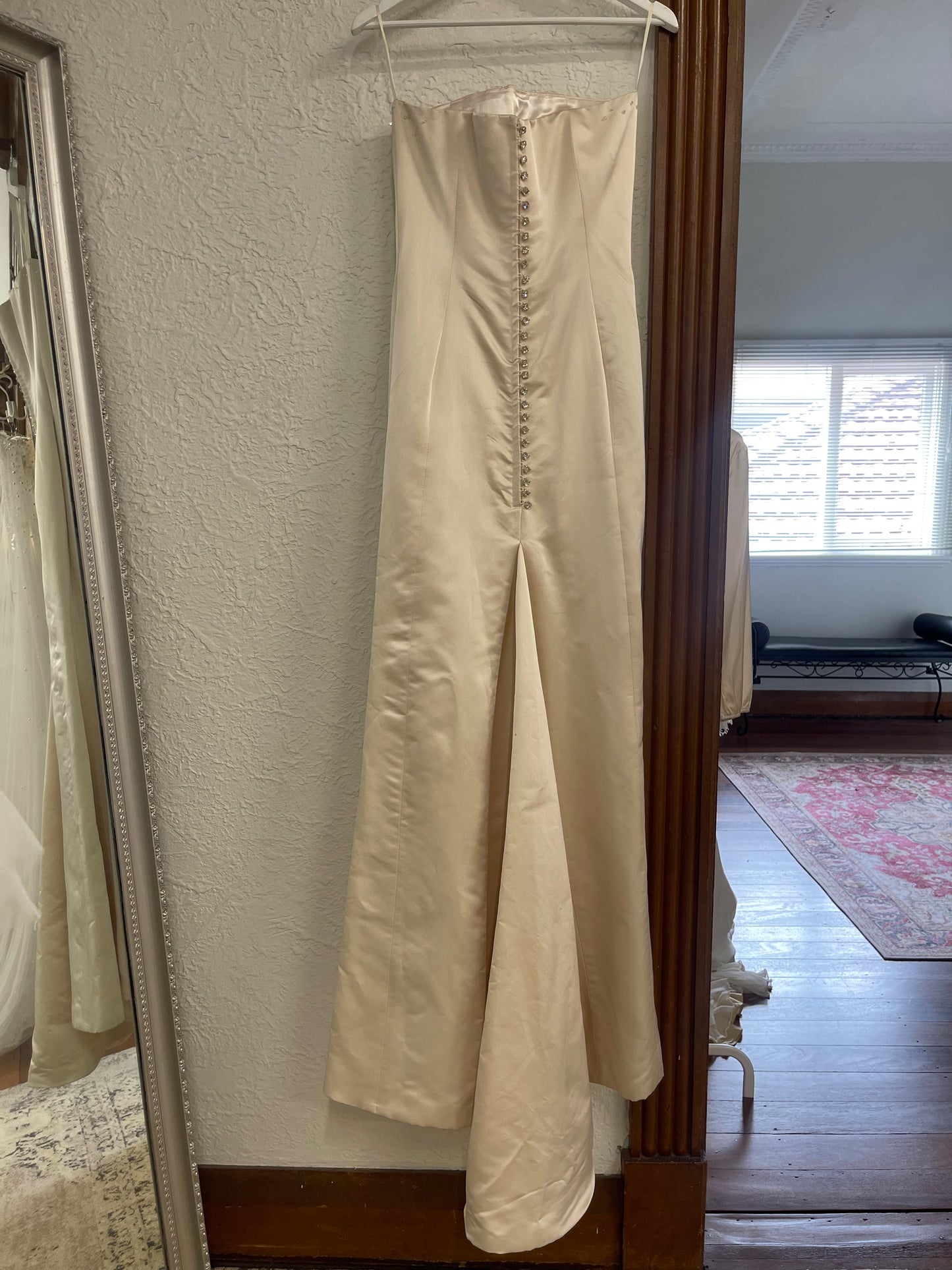 Vintage Luisa Manea Cream Strapless Gown