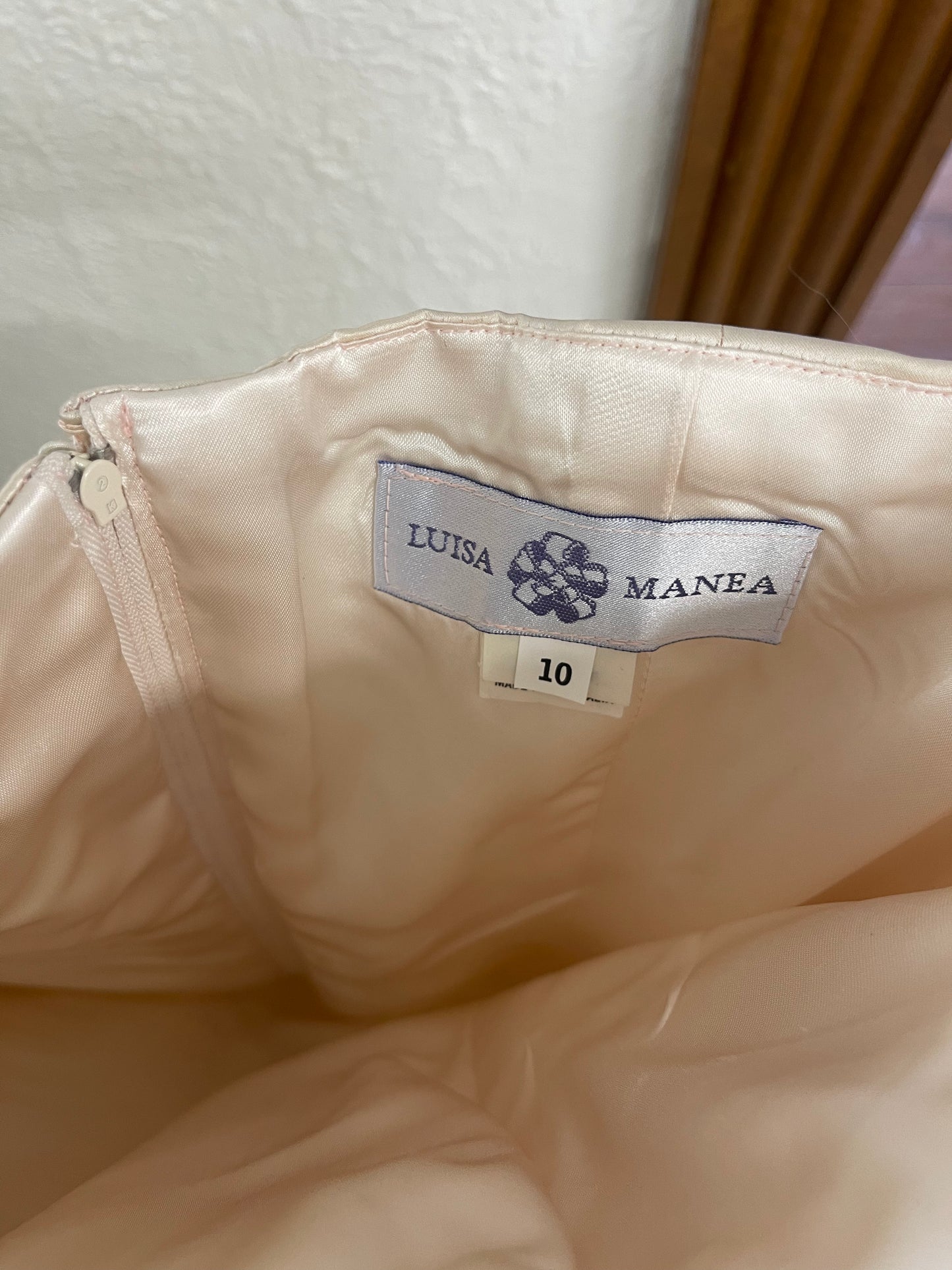 Vintage Luisa Manea Cream Strapless Gown