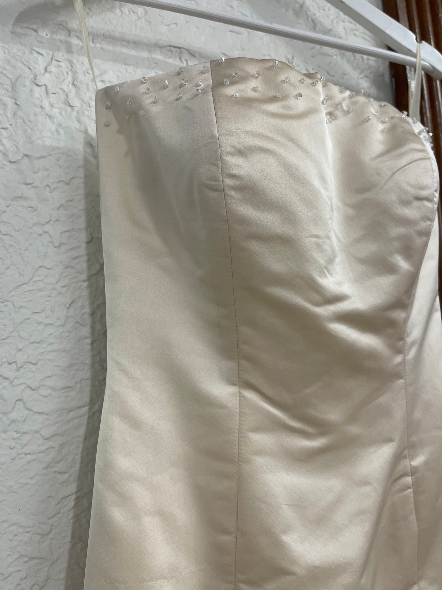 Vintage Luisa Manea Cream Strapless Gown