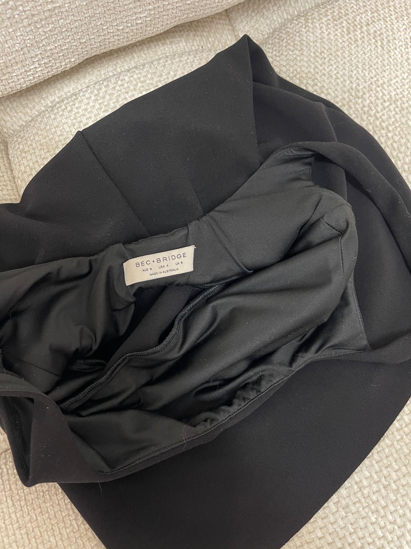 Karina Tuck Mini Black Dress