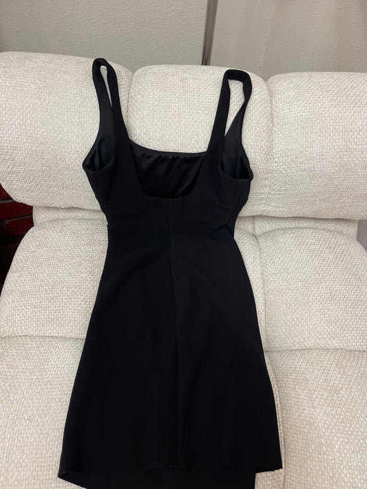 Karina Tuck Mini Black Dress